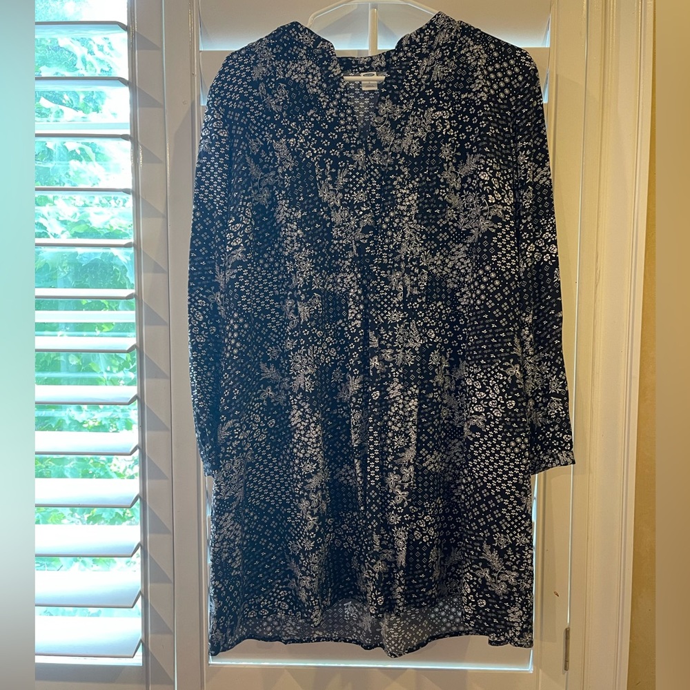 Floral print long sleeve dress
